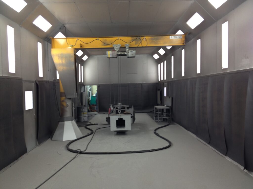 Custom Design Abrasive Blast Booth and collection system